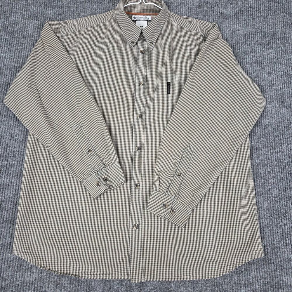 Columbia Sportswear Mens Casual Button Down Shirt Long Sleeve Plaid Size XL